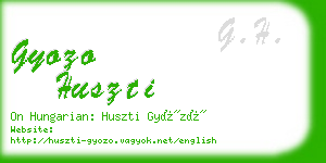 gyozo huszti business card